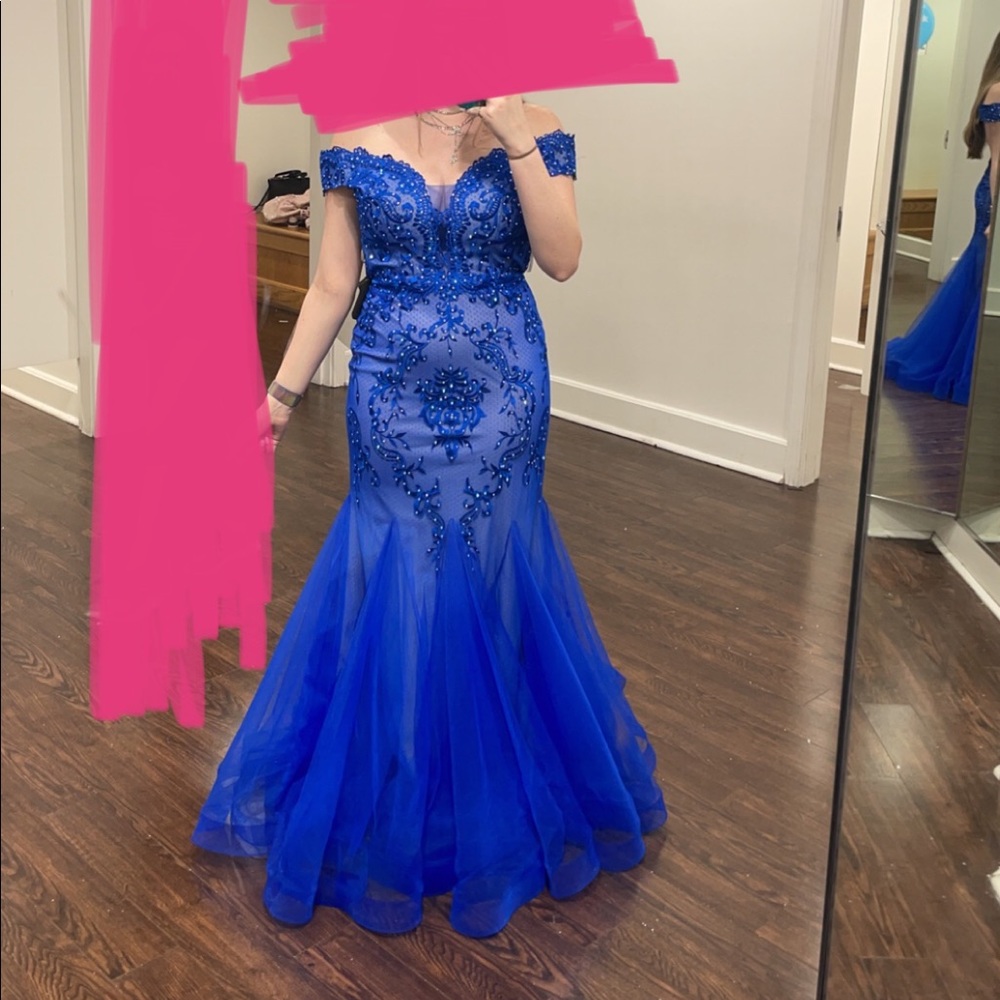 Royal Blue Mermaid Style Prom Dress